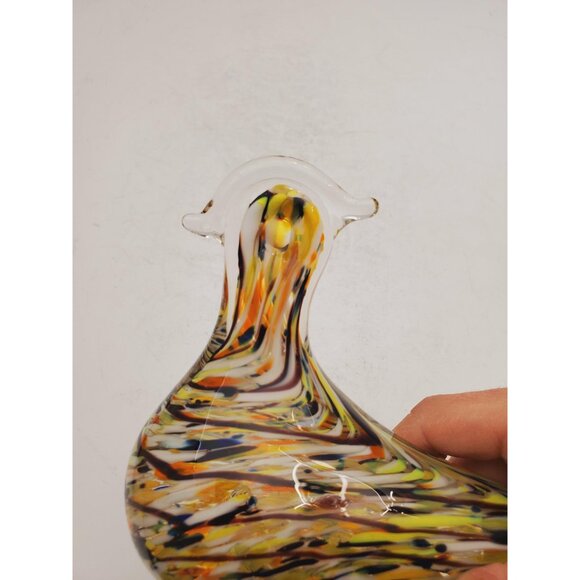Vintage Murano Style Romanian Art Glass Dove Bird Figurine Sculpture Yellow - Picture 7 of 10